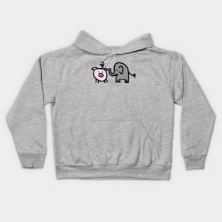 Pig and Elephant Kids Hoodie